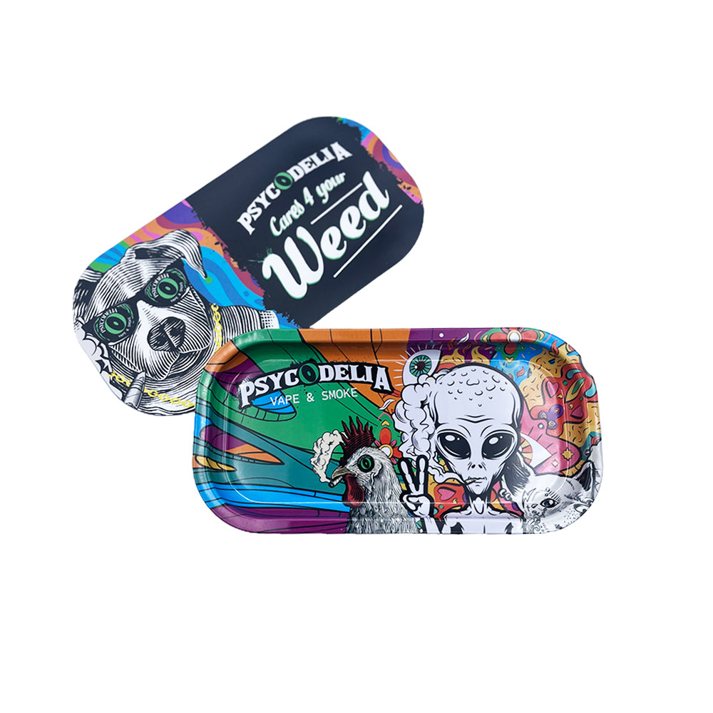 PSYCODELIA Rolling Tray with Magnetic Lid