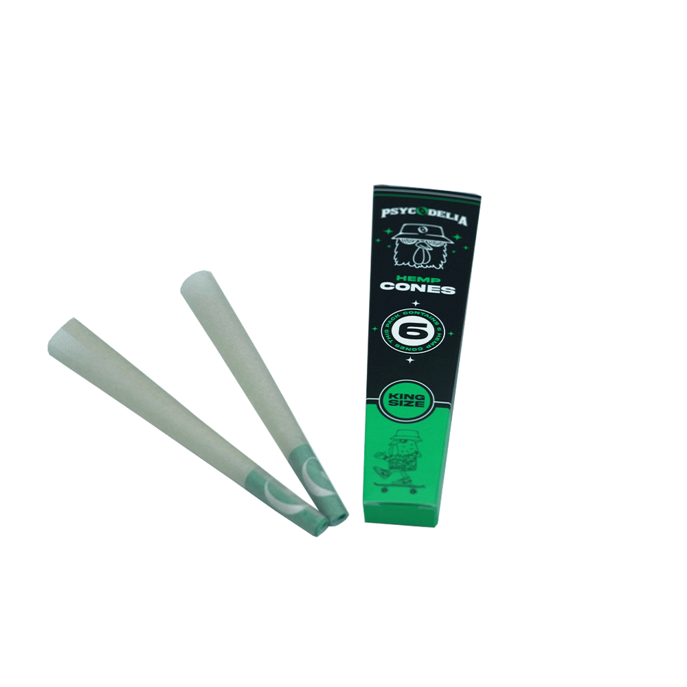 PSYCODELIA Rolling Cones - King Size - Slim Paper - 6 Pack